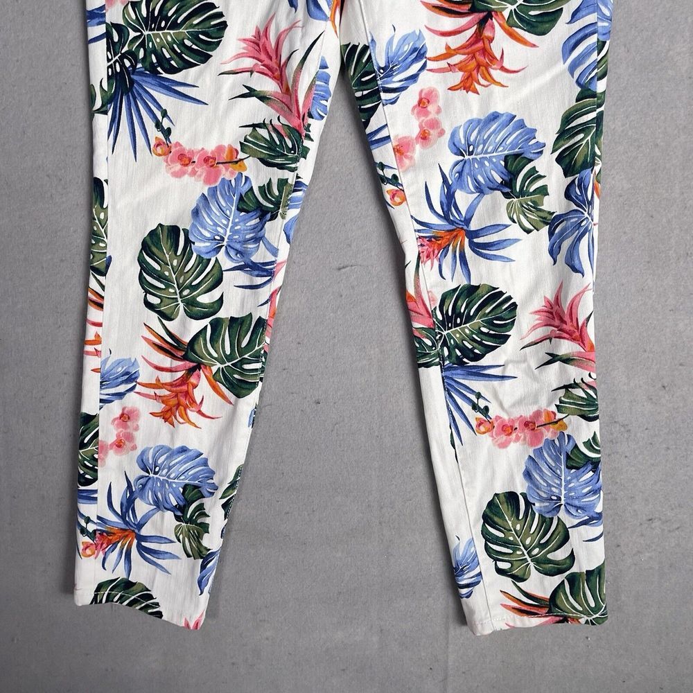 Tommy Bahama Denim Skinny Ankle‎ Floral All Over Stretch Jeans Sz 29x28 White - Picture 3 of 14